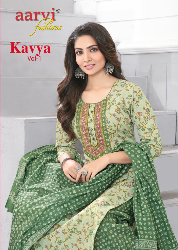 AARVI FASHION KAVYA VOL 1 COTTON PRINT READYMADE KURTI SUPPLIER IN SURAT 1.jpg