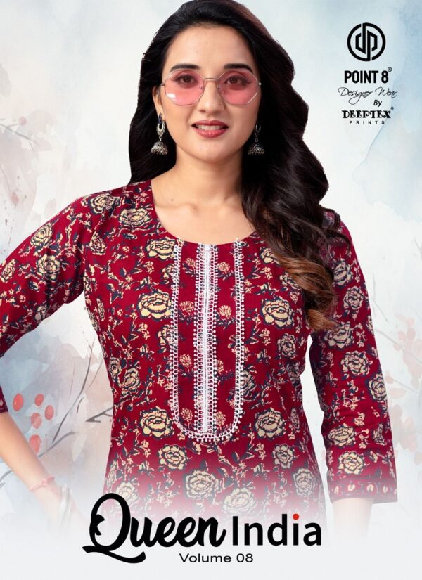 DEEPTEX QUEEN INDIA VOL 8 READYMADE COTTON KURTI WHOLESALER IN SURAT 1.jpg