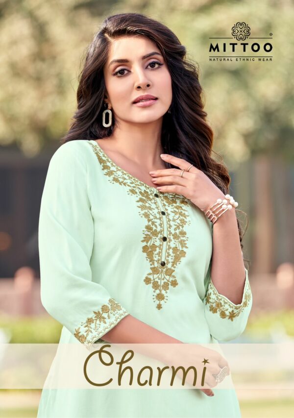 MITTOO CHARMI RAYON SHORT KURTI CATALOGUE WHOLESALER IN SURAT 1.jpg