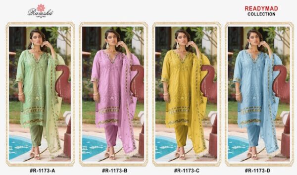 RAMSHA R 1173 READYMADE COLLECTION ORGENZA SUITS WHOLESALER IN SURAT 6.jpg