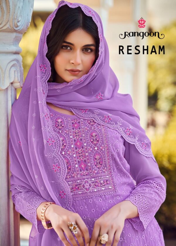 RANGOON RESHAM GEORGETTE EMBROIDERY READYMADE KURTI SUPPLIER IN SURAT 1.jpg