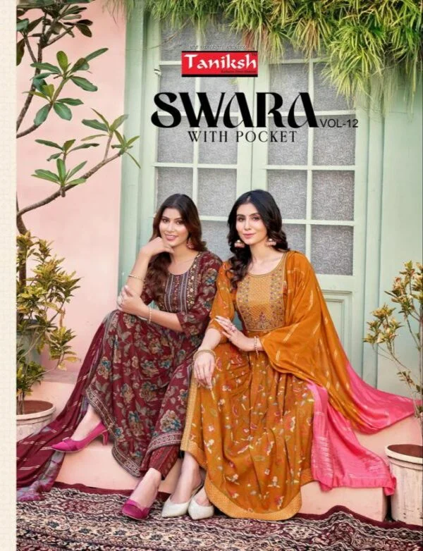 TANIKSH SWARA VOL 12 RAYON NYRA CUT READYMADE KURTI WHOLESALER IN SURAT 4.jpg