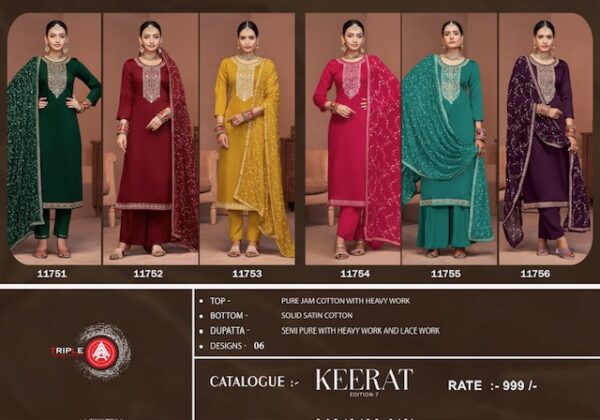 TRIPLE A KEERAT EDITION 7 COTTON EMBROIDERY SALWAR SUIT WHOLESALER IN SURAT 7.jpg