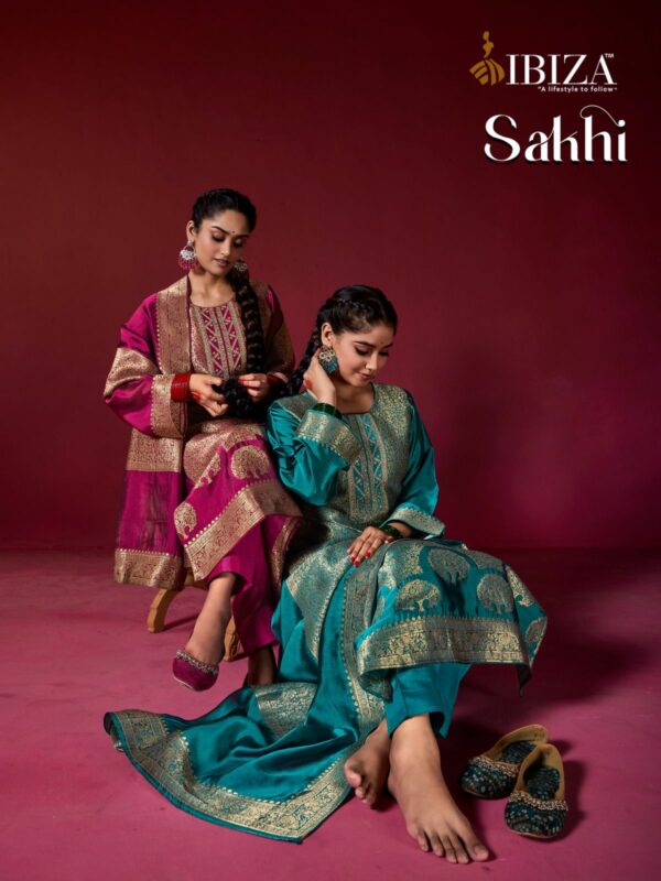 IBIZA SAKHI SILK JACQUARD SALWAR KAMEEZ DISTRIBUTOR IN SURAT 1.jpg