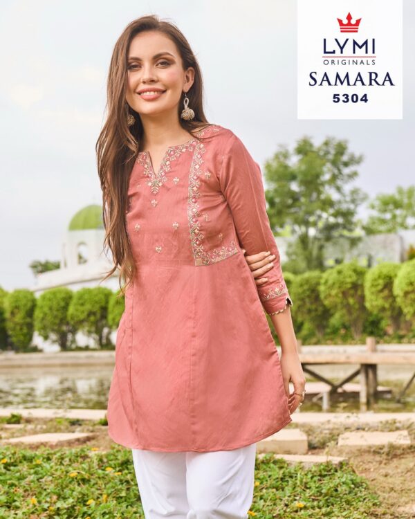 RANGOON SAMARA VISCOSE EMBROIDERY SHORT KURTI WHOLESALER IN SURAT 2.jpg