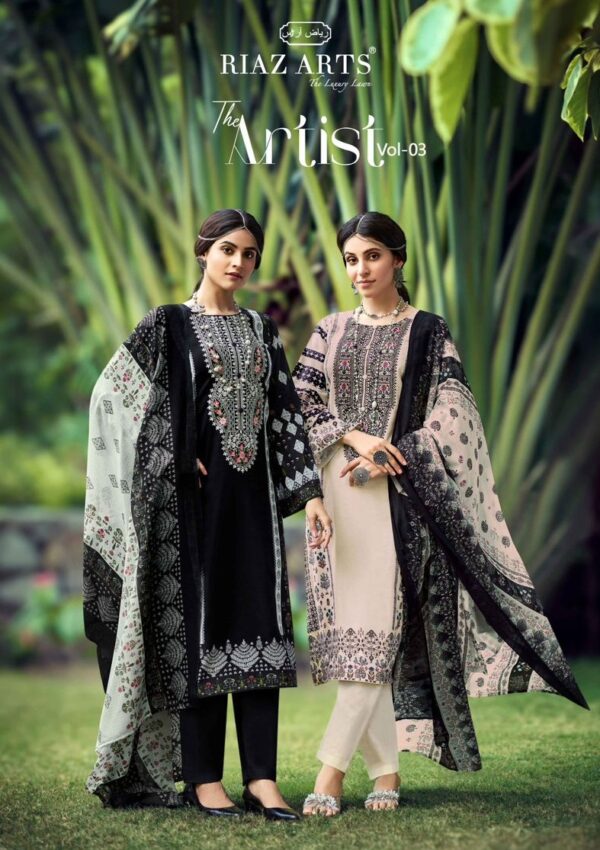 RIAZ ARTS THE ARTIST VOL 3 PURE LAWN SUITS 10.jpg