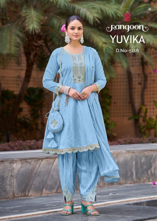 thumbs RANGOON YUVIKA VISCOSE EMBROIDERY READYMADE KURTI SUPPLIER IN SURAT 9.jpg