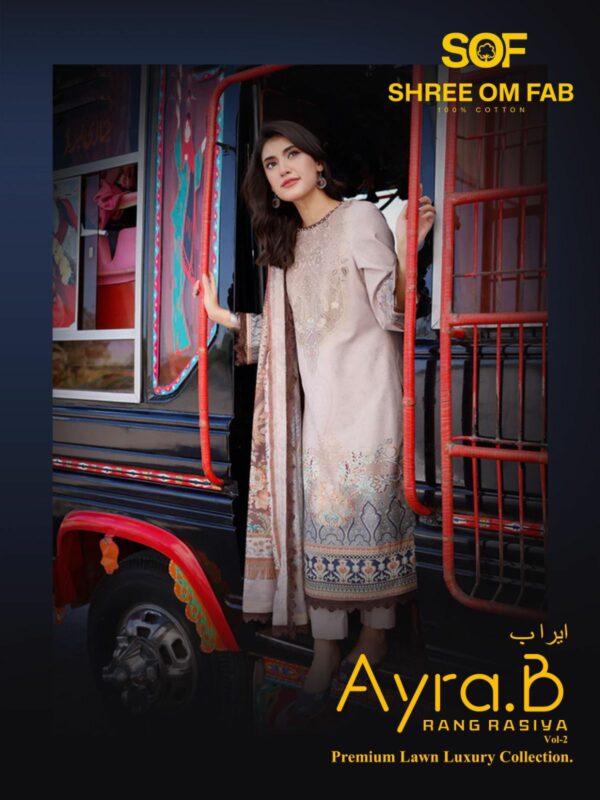 SHREE OM FAB AYRA B RANG RASIYA VOL 2 LAWN COLLECTION SUITS SUPPLIER IN SURAT 1.jpg