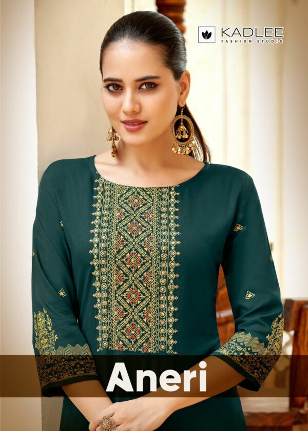 KADLEE ANERI RAYON EMBROIDERY KURTI CATALOGUE DISTRIBUTOR IN SURAT 10.jpg