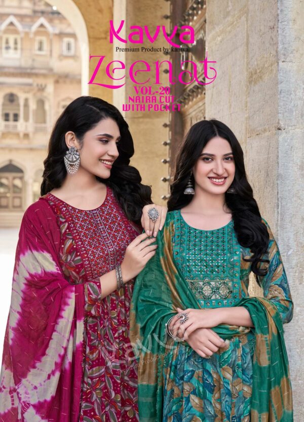 KAVYA ZEENAT VOL 20 EMBROIDERY NYRA CUT READYMADE KURTI SUPPLIER IN SURAT 2.jpg