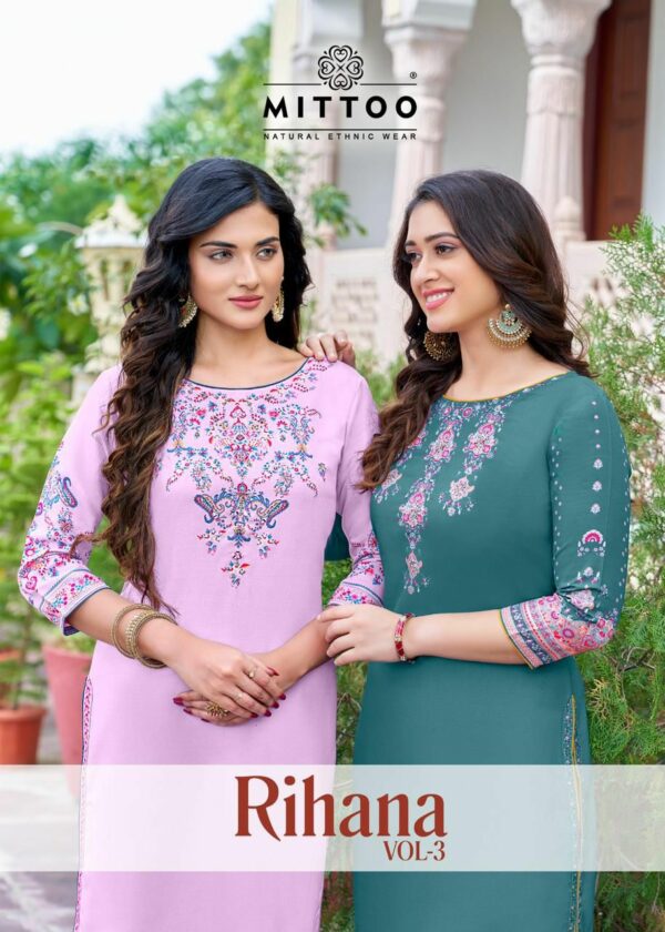 MITTOO RIHANA VOL 3 HEAVY RAYON EMBROIDERY KURTI SUPPLIER IN SURAT 1.jpg