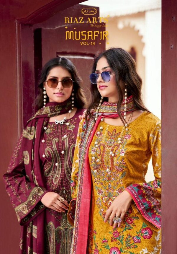 RIAZ ARTS MUSAFIR VOL 14 PURE KARACHI LAWN SUITS 1.jpg