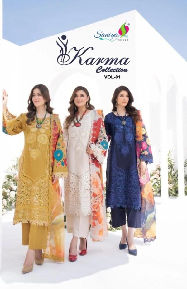 SANIYA TRENDZ KARMA COllECTION VOL 1 COTTON SUIT SUPPLIER IN SURAT 7.jpg