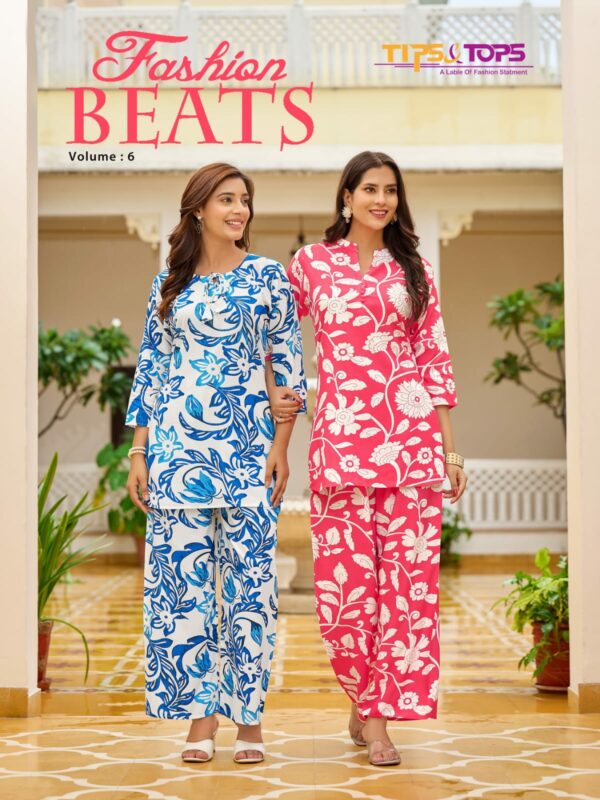 TIPS TOPS FASHION BEATS VOL 6 RAYON CO ORD SET SUPPLIER IN SURAT 5.jpg