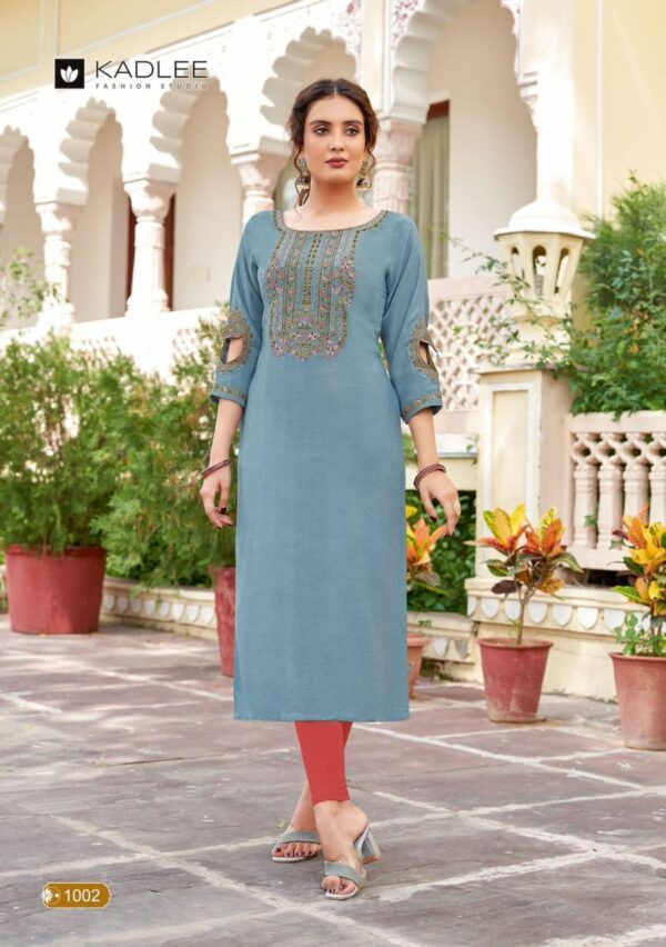 thumbs KADLEE AAISHA RAYON EMBROIDERY KURTI WHOLESALER IN SURAT 6.jpg