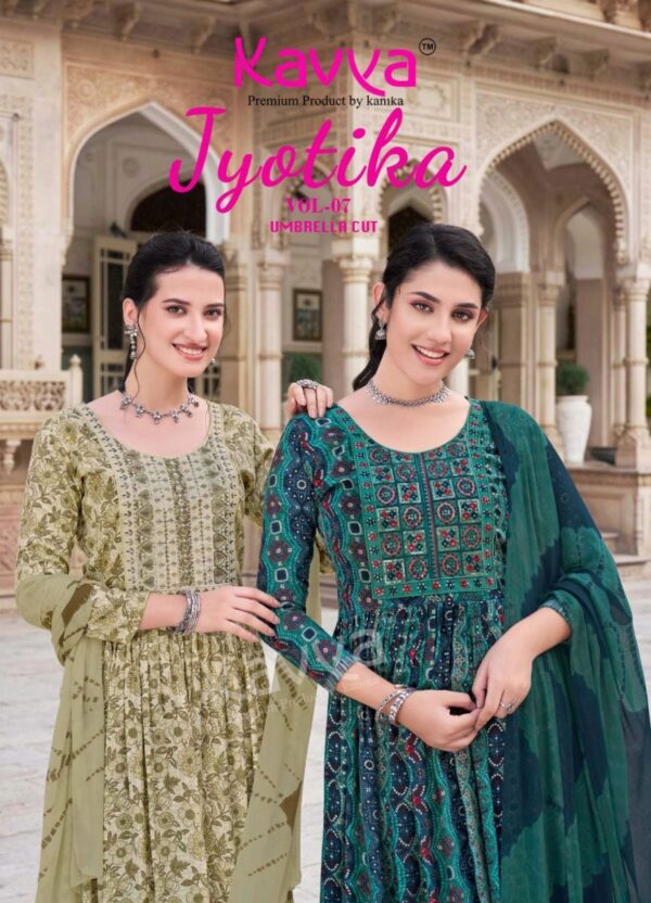 thumbs KAVYA JYOTIKA VOL 7 UMBRELLA CUT READYMADE KURTI WHOLESALER IN SURAT 15.jpg