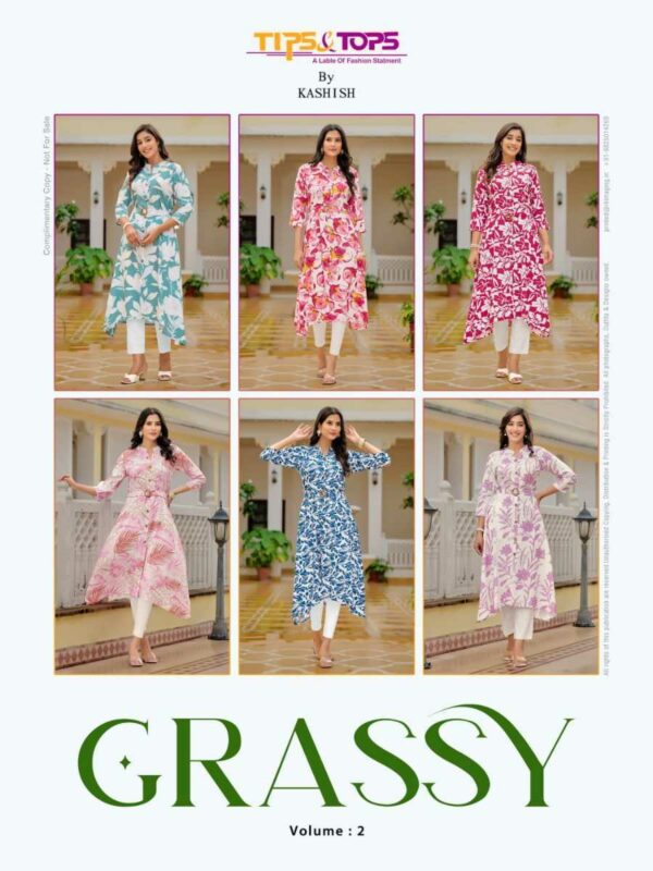 thumbs TIPS TOPS GRASSY VOL 2 RAYON PRINT KURTI WHOLESALER IN SURAT 4.jpg