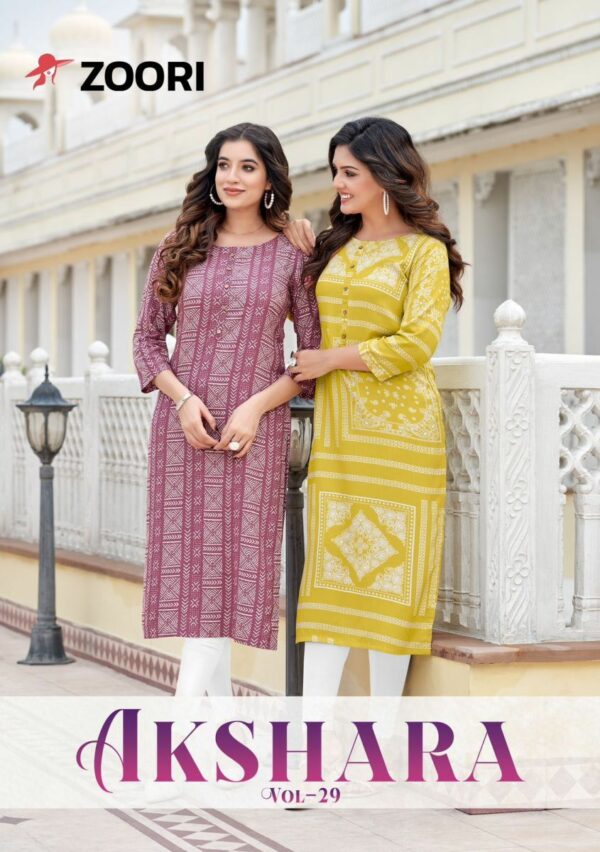 thumbs ZOORI AKSHARA VOL 29 RAYON PRINT KURTI CATALOGUE SUPPLIER IN SURAT 5.jpg