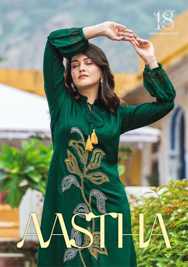 18 ATTITUDE AASTHA VOL 20 DESIGNER KURTI WHOLESALER IN SURAT 1.jpg