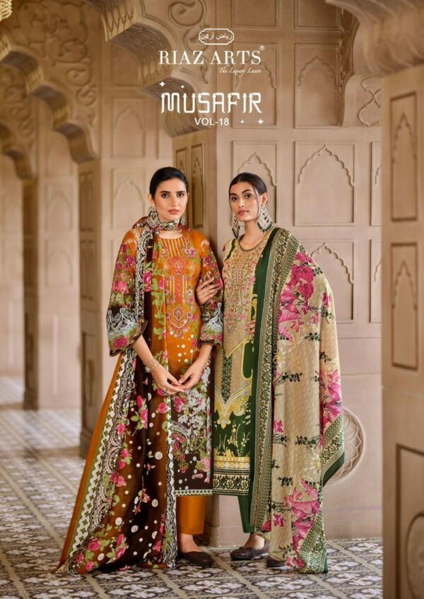 RIAZ ARTS MUSAFIR VOL 18 PURE KARACHI LAWN SUITS 9.jpg