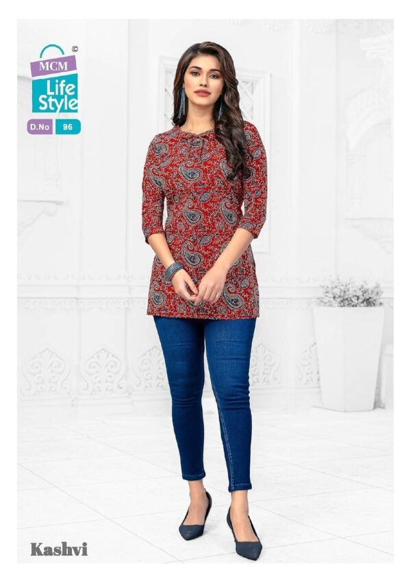 thumbs MCM KASHVI VOL 7 COTTON PRINT SHORT KURTI WHOLESALER IN SURAT 7.jpg