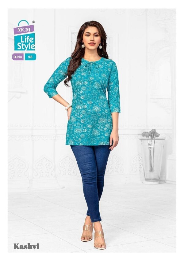 thumbs MCM KASHVI VOL 7 COTTON PRINT SHORT KURTI WHOLESALER IN SURAT 8.jpg