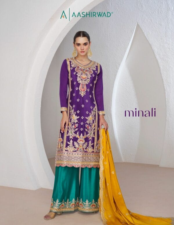 AASHIRWAD CREATION MINALI CHINNON SILK SUITS 1.jpg