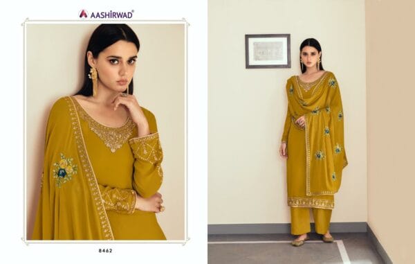 AASHIRWAD CREATION SUNEHRI GEORGETTE SALWAR KAMEEZ 7.jpg