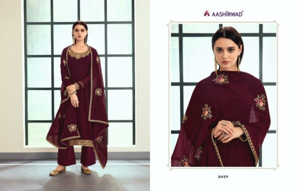 AASHIRWAD CREATION SUNEHRI GEORGETTE SALWAR KAMEEZ 9.jpg