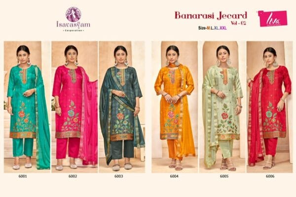 ISAVASYAM BANARASI JECARD VOL 2 READYMADE SUITS 8.jpg