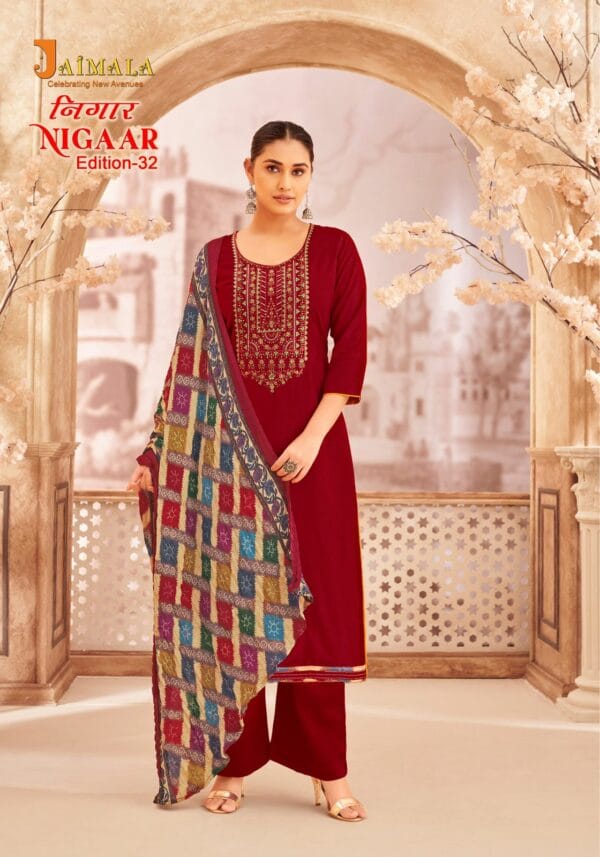 JAIMALA NIGAAR EDITION 32 PURE RAYON SUITS WHOLESALE 5.jpg