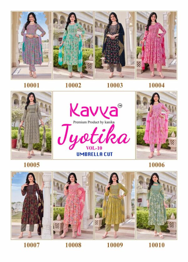 KAVYA JYOTIKA VOL 10 UMBRELLA CUT KURTI WHOLESALER 15.jpg