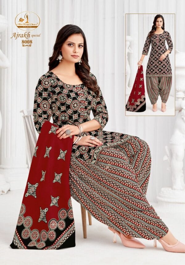 MISS WORLD AJRAKH VOL 8 COTTON PATIYALA SUITS 3.jpg