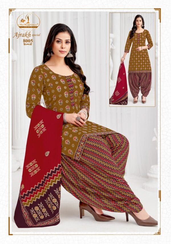 MISS WORLD AJRAKH VOL 8 COTTON PATIYALA SUITS 5.jpg