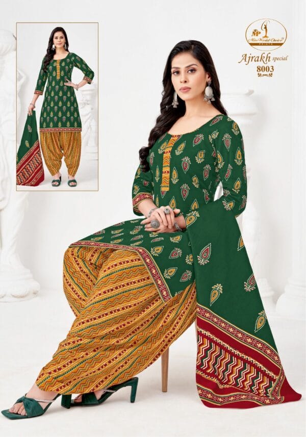 MISS WORLD AJRAKH VOL 8 COTTON PATIYALA SUITS 6.jpg