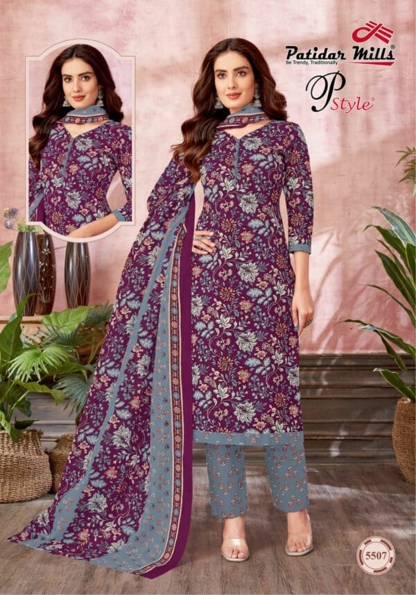 PATIDAR MILLS P STYLE VOL 55 COTTON DRESS MATERIALS 12.jpg