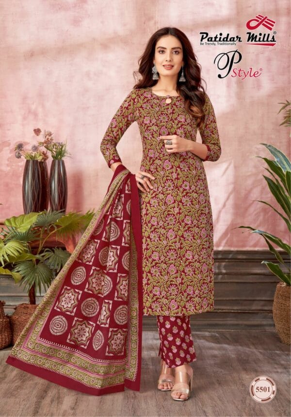 PATIDAR MILLS P STYLE VOL 55 COTTON DRESS MATERIALS 18.jpg