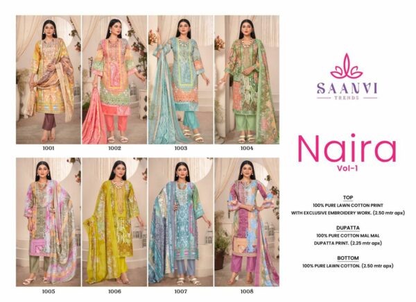 SAANVI TRENDS NAIRA VOL 1 COTTON LAWN SUITS 8.jpg