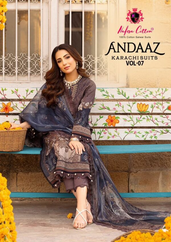 NAFISA COTTON ANDAAZ VOL 7 KARACHI SUITS 1.jpg