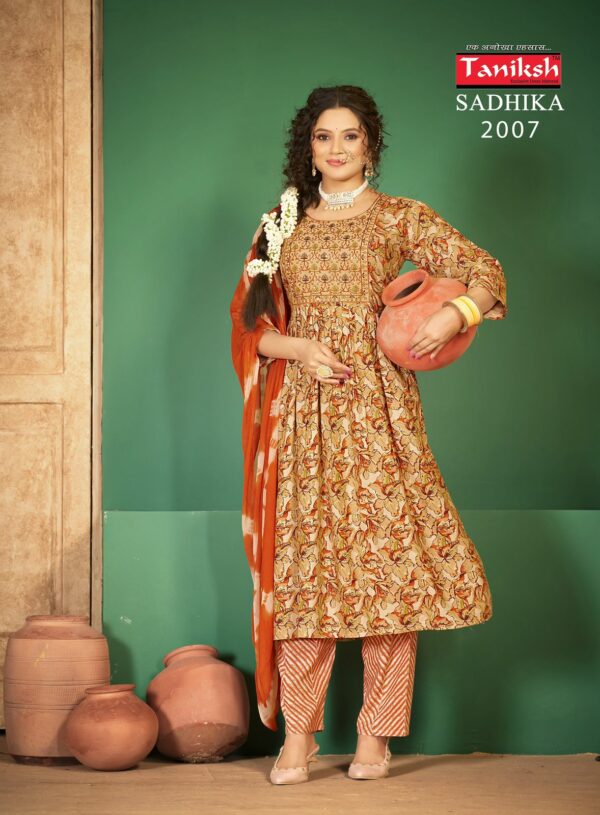 TANIKSH SADHIKA VOL 2 REYON PRINTED KURTIS CATALOG 8.jpg