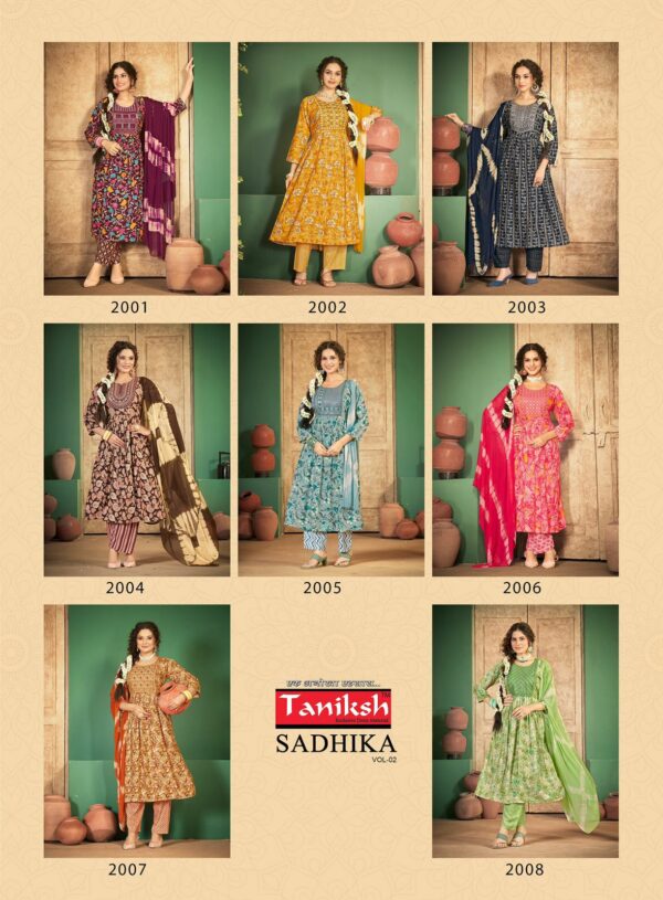 TANIKSH SADHIKA VOL 2 REYON PRINTED KURTIS CATALOG 9.jpg