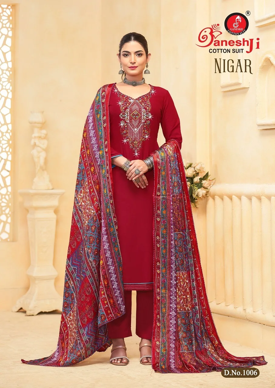 GANESH JI NIGAR VOL 1 RAYON EMBROIDERY SUITS 10.jpg