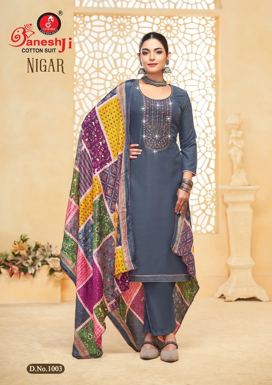 GANESH JI NIGAR VOL 1 RAYON EMBROIDERY SUITS 4.jpg
