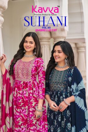 KAVYA SUHANI VOL 3 UMBRELLA CUT KURTIS CATALOG 14.jpg