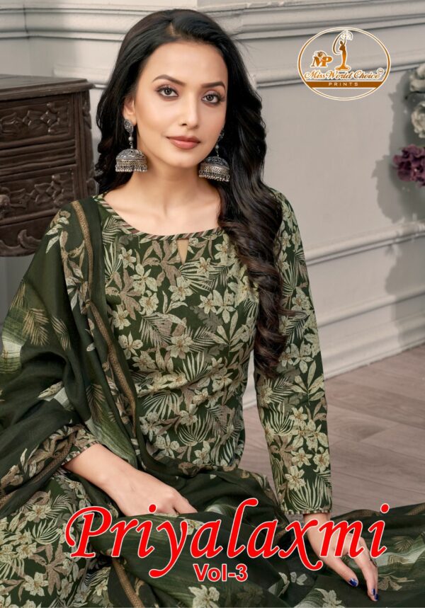 MISS WORLD PRIYALAXMI VOL 3 COTTON PRINTED SUITS 1.jpg