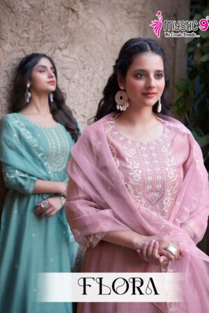 MYSTIC 9 FLORA VOL 2 VISCOSE EMBROIDERY READYMADE KURTI 5.jpg