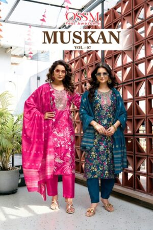 OSSM MUSKAN VOL 7 SILK PRINTED READYMADE KURTI 1.jpg