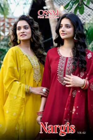 OSSM NARGIS VOL 2 VISCOSE ROMAN SILK READYMADE KURTI 1.jpg