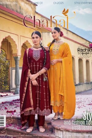 RADHIKA LIFESTYLE CHAHAT VOL 1 VICHITRA SILK READYMADE KURTI 1.jpg