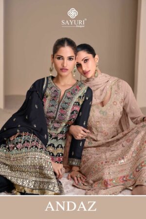 SAYURI DESIGNER ANDAZ PARTY WEAR GEORGETTE SUITS 8.jpg